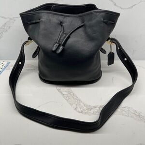 Coach Vintage Lula Black Leather Shoulder Bag